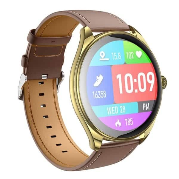 HOCO smartwatch z funkcją rozmowy AMOLED Y22 złoty szampański