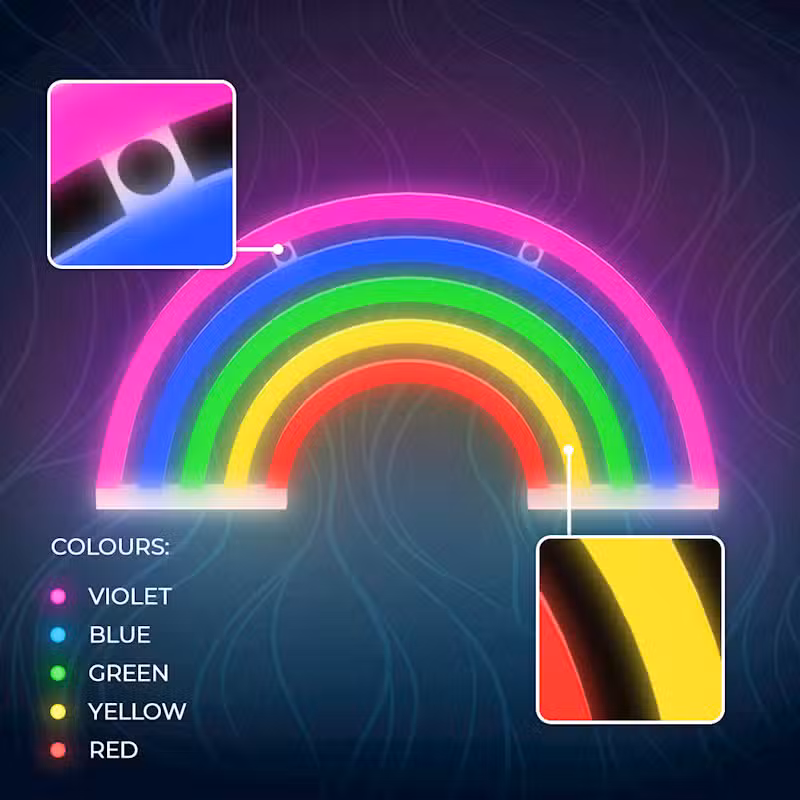 Neon LED TĘCZA 5 kolorów FLNE14X Forever Light - obrazek 5