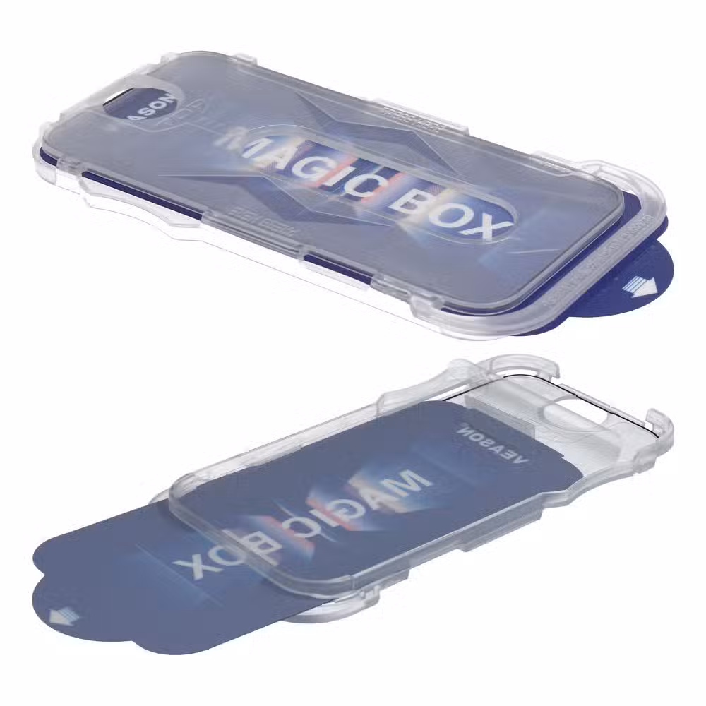 Szkło Hartowane 6D Pro Veason Easy-Install Glass + Aplikator - do Iphone 15 czarny - obrazek 4