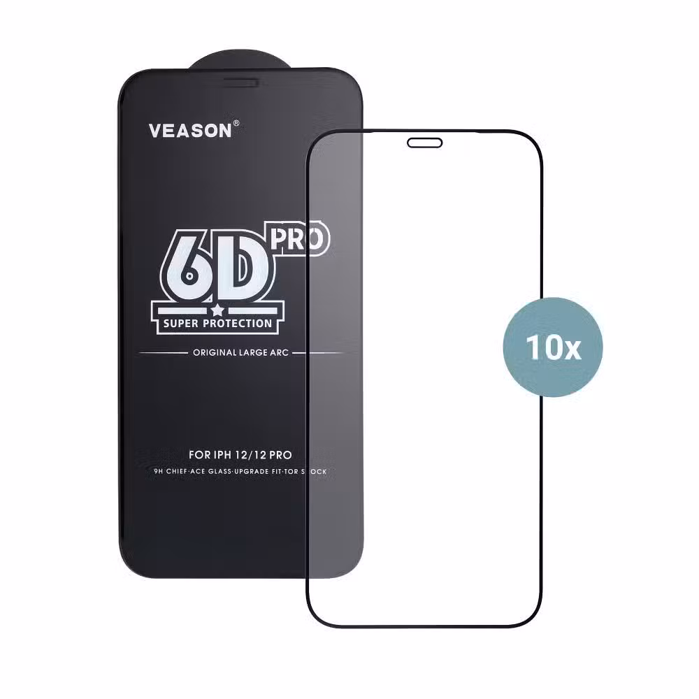 Szkło Hartowane 6D Pro Veason Glass (SET 10in1) - do Iphone 14 Pro czarny - obrazek 2