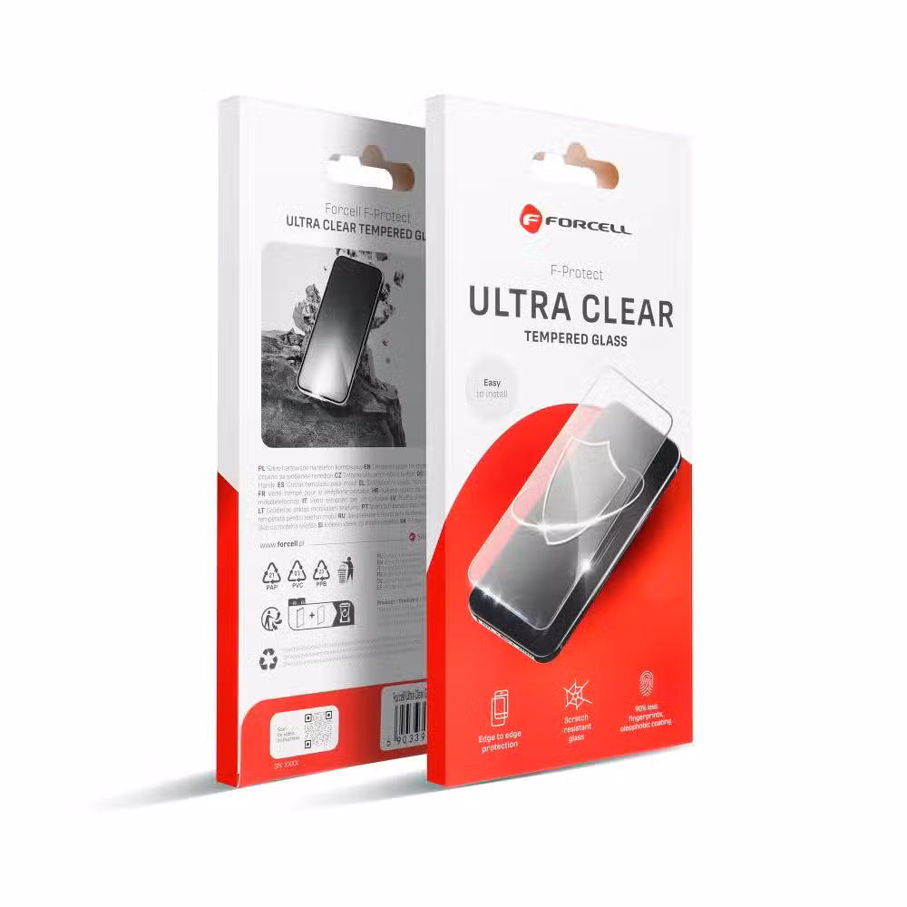 Szkło hartowane do iPhone 13 PRO / 14 Forcell Ultra Clear Glass czarne
