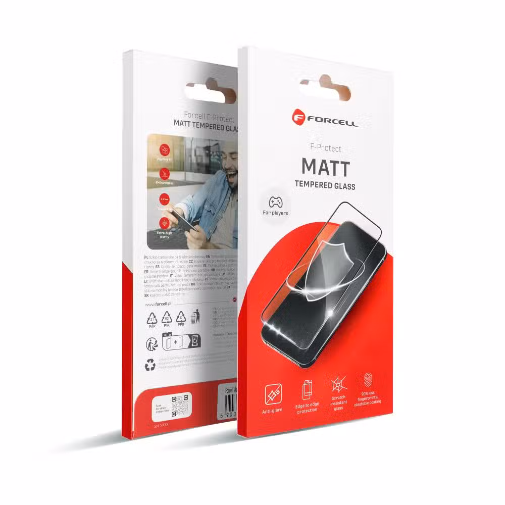 Szkło hartowane do iPhone 15 PRO Forcell Matt Glass czarne