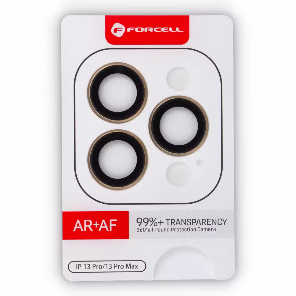 Szkło hartowane Forcell Premium do aparatu - do iPhone 13 Pro / 13 Pro Max Złoty - obrazek 4