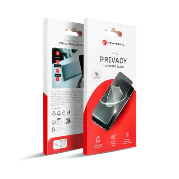 Szkło hartowane do iPhone 13 PRO MAX / 14 PLUS Forcell Privacy Glass czarne