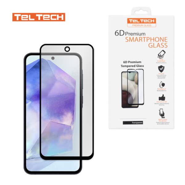 Teltech szkło hartowane 6D do Xiaomi 15 czarna ramka