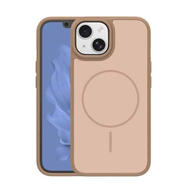 Nakładka Frame Thin Mag do iPhone 15 6,1" brązowa