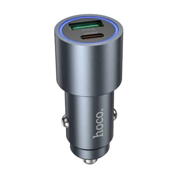 Ładowarka samochodowa Hoco USB A + USB C QC3.0 PD 48W Z60 czarna