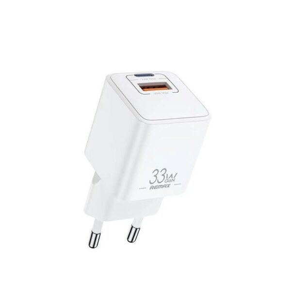 Ładowarka sieciowa REMAX BATT SERIES PD QC 33W RP-U26 1xUSB + 1xUSB-C WHITE