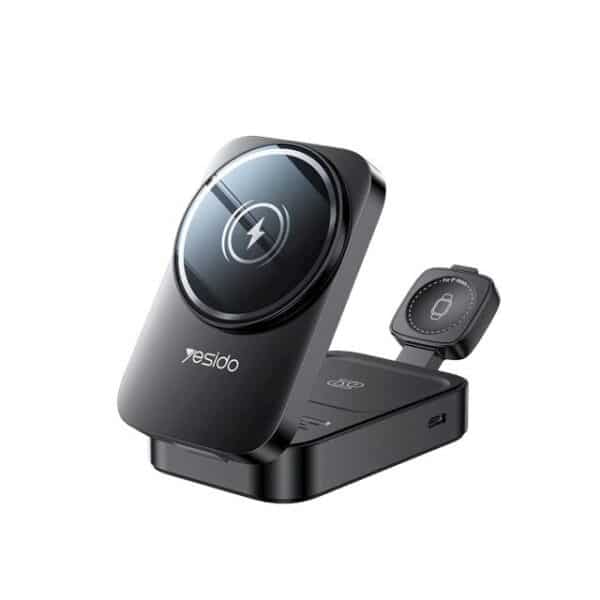 Yesido ładowarka indukcyjna DS27 15W (Stand) 3w1 (do Apple Watch), BLACK / CZARNY