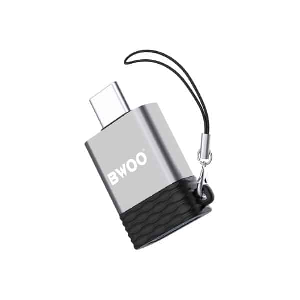 BWOO adapter USB – USB-C szary OTG BZ-35
